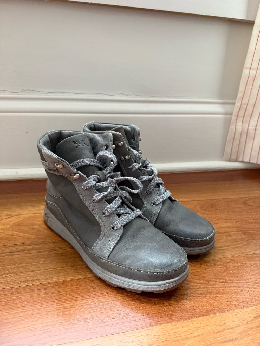 Chaco Gray Leather High-Top Boots